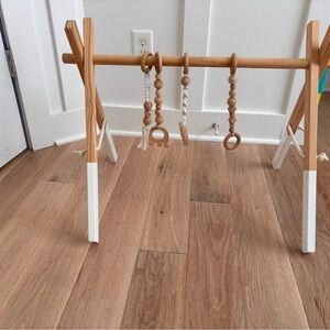 Wooden Baby Play Gym with Hanging Toys